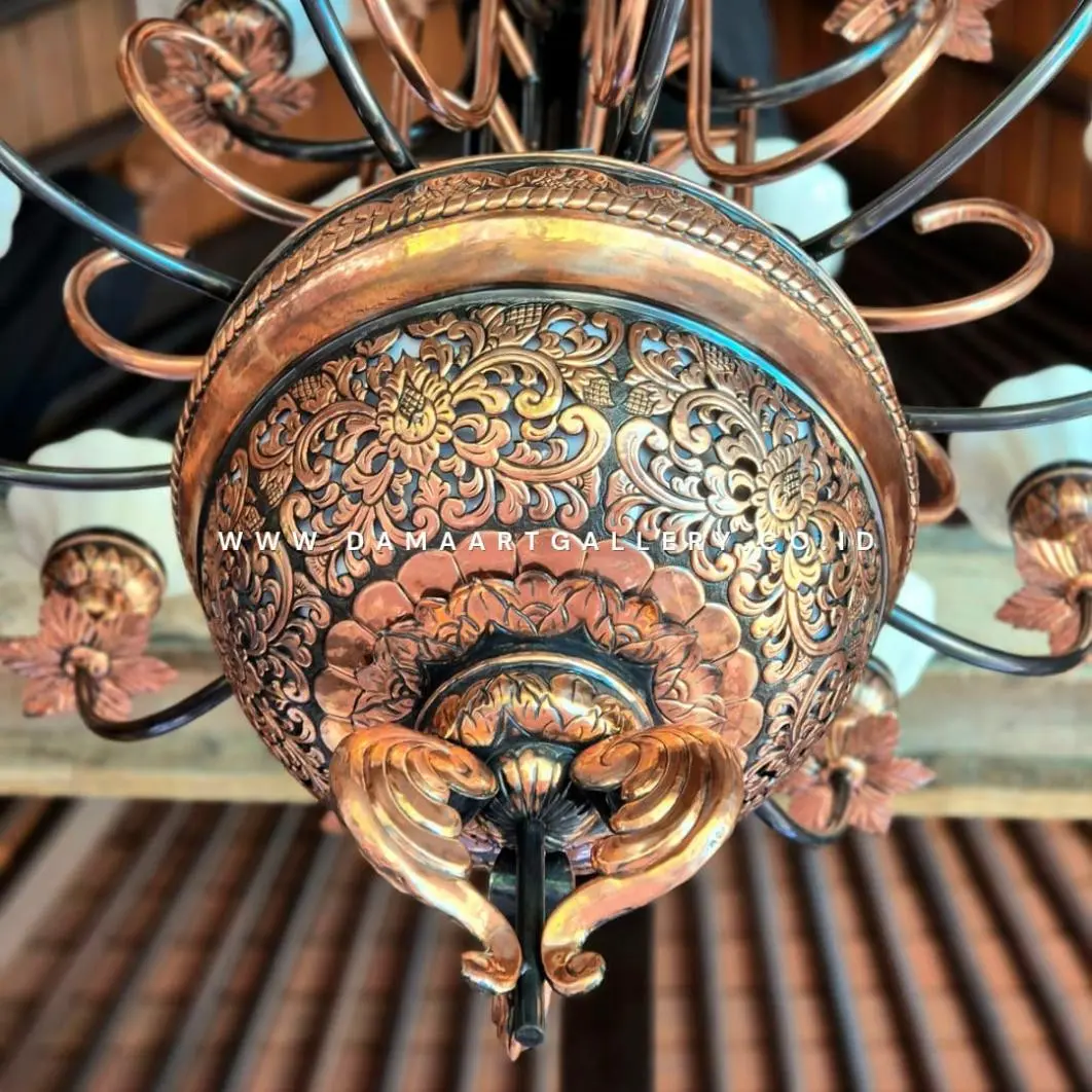 Lampu Joglo Tembaga Antik